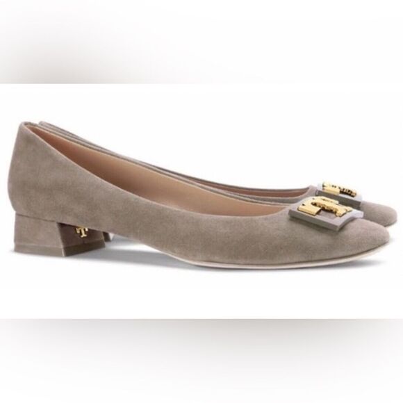 Tory Burch - Gigi Pump, Block Heel Suede, Size 7.5 - Picture 1 of 7